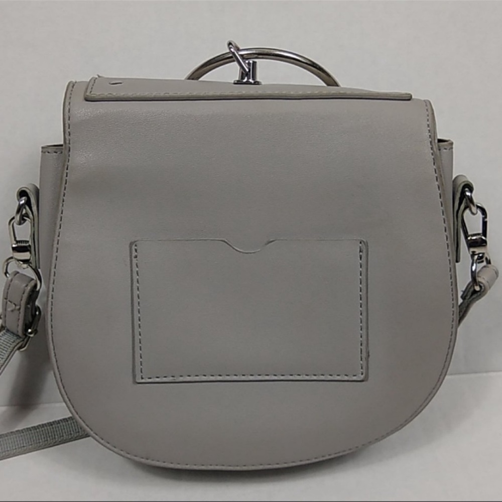 Miniso Gray Shoulder Cross Body Ring Handle Bag - Picture 8 of 13